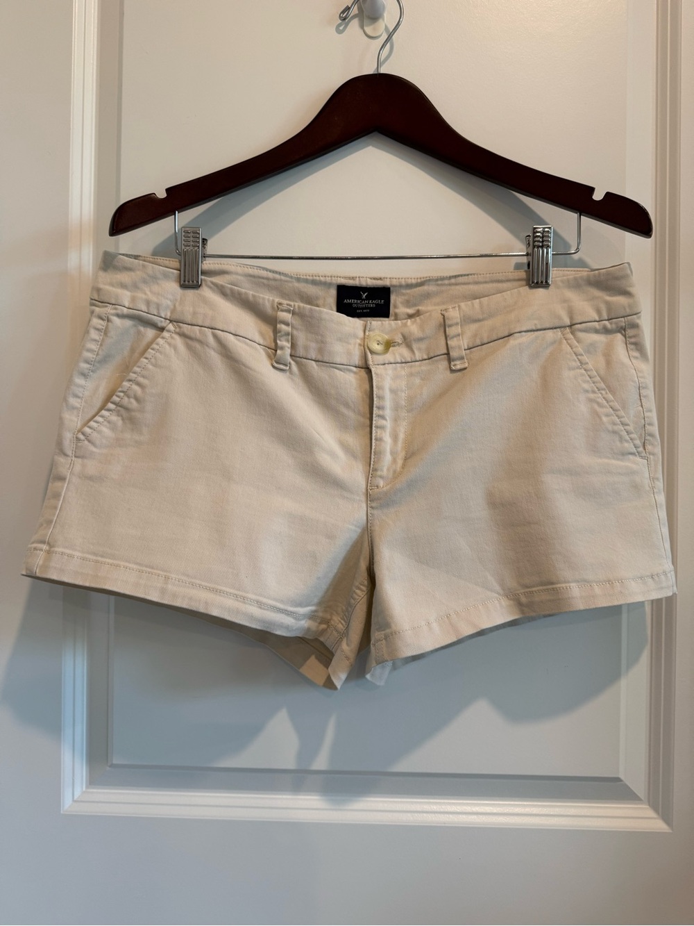 American Eagle Outfitters Cream Chino Bermuda Shorts